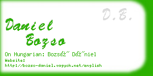 daniel bozso business card